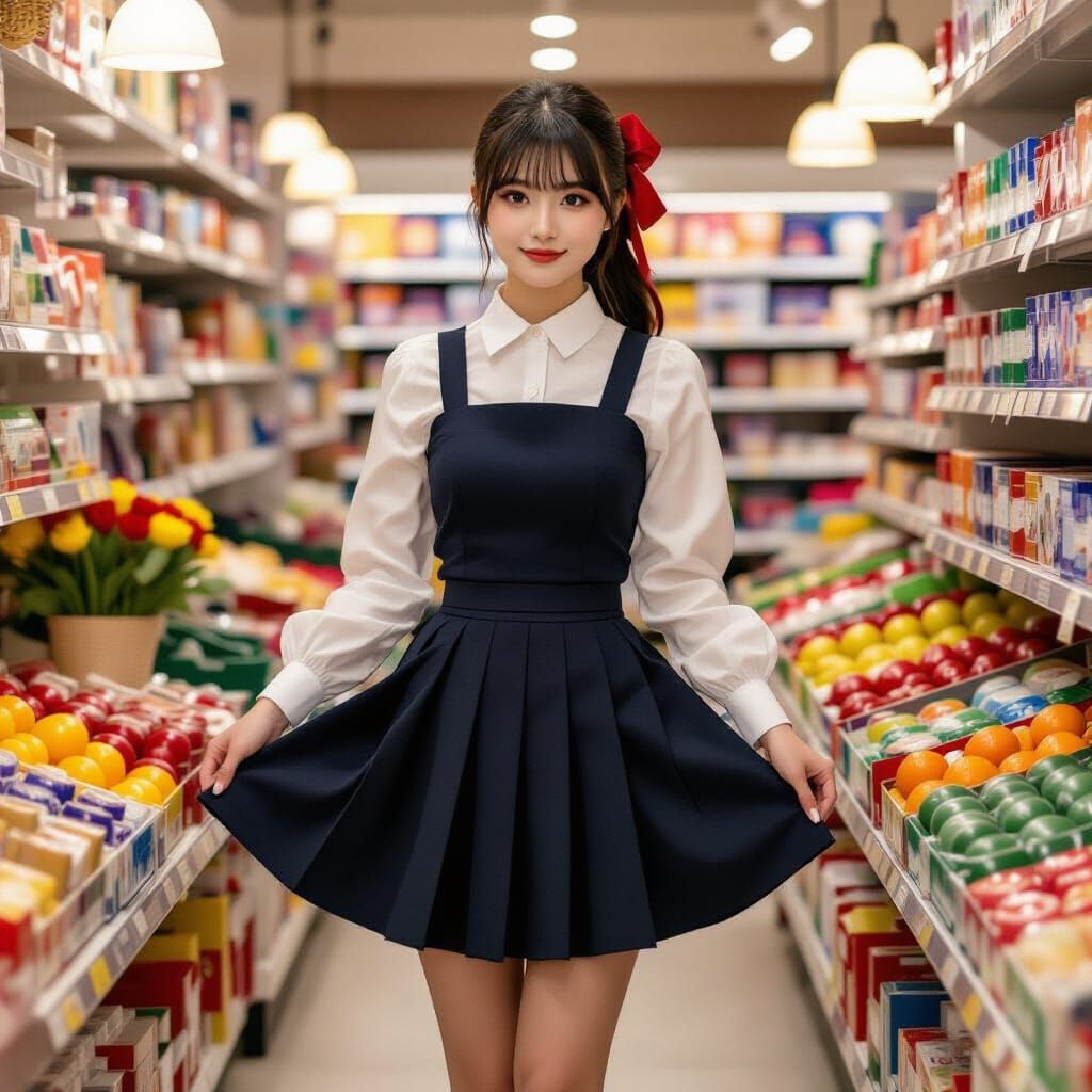 Elegant Portrait of a Japanese Woman in Classic Attire