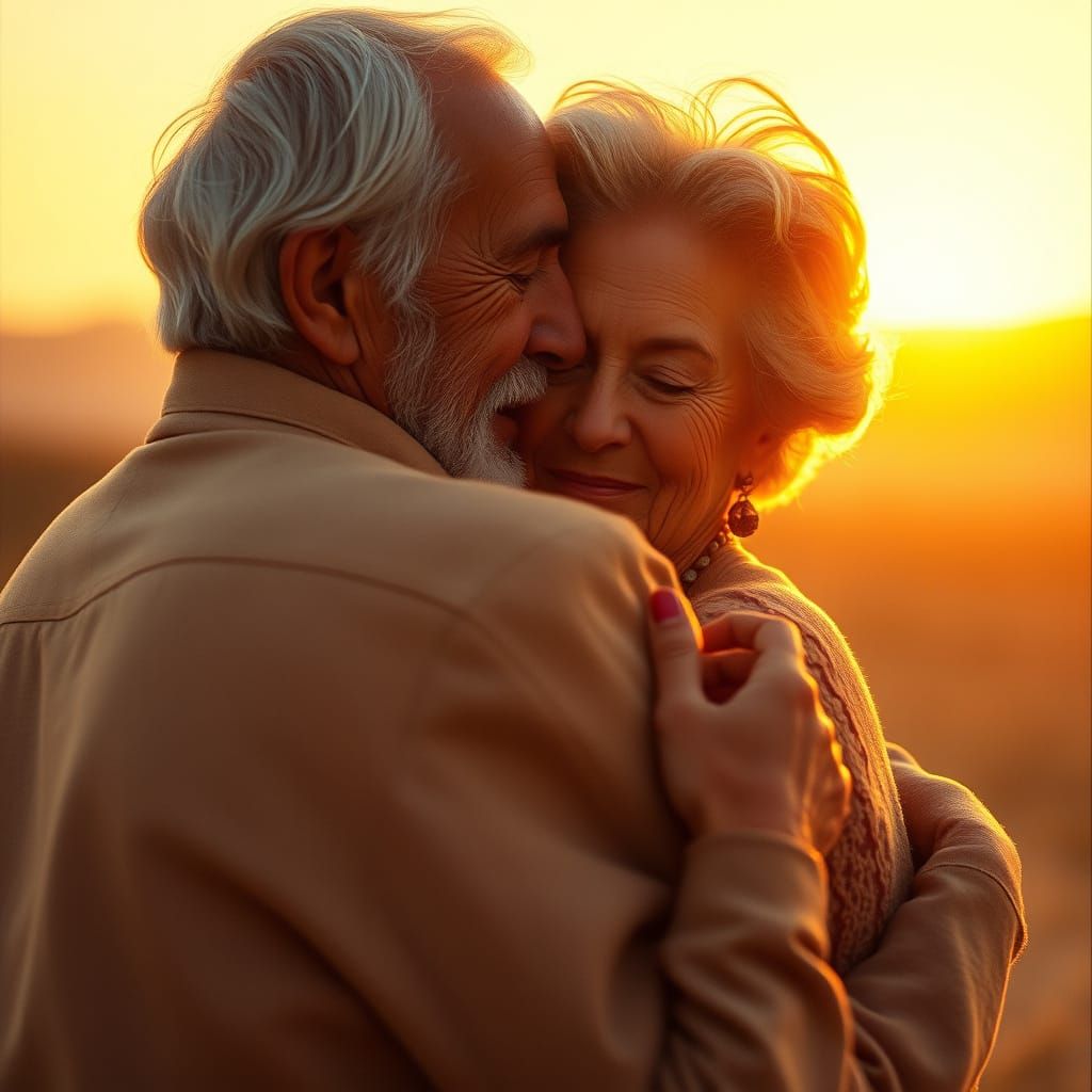 Golden Hour Romance in Filmic Style