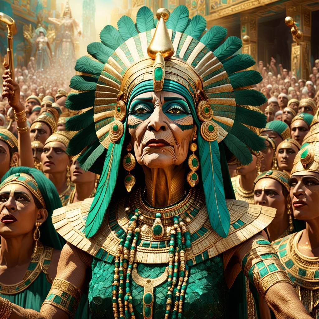 Transvestite as Cleopatra in Ornate Digital Portrait