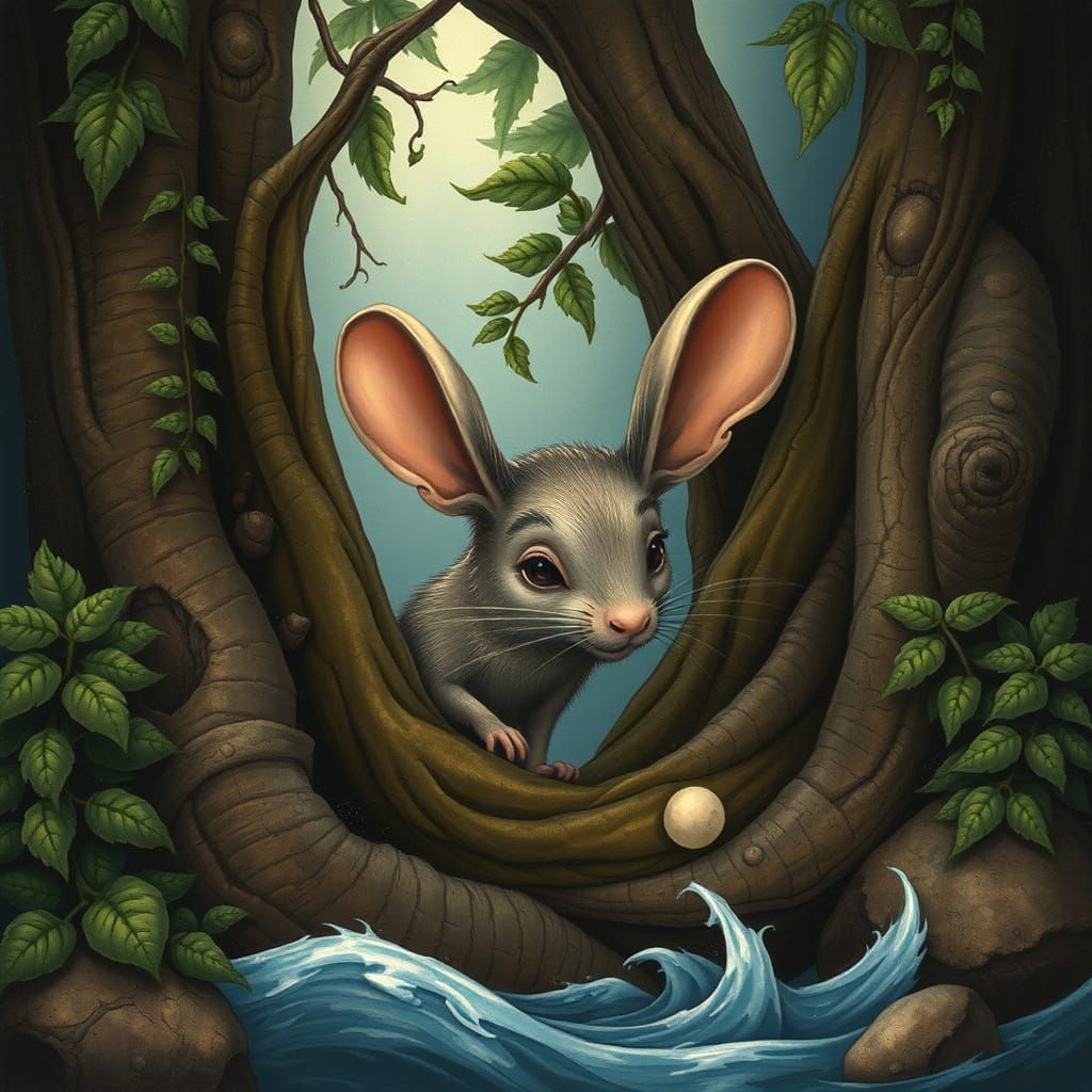 Mystical Mouse as Mountain Dweller in Extravagant Style