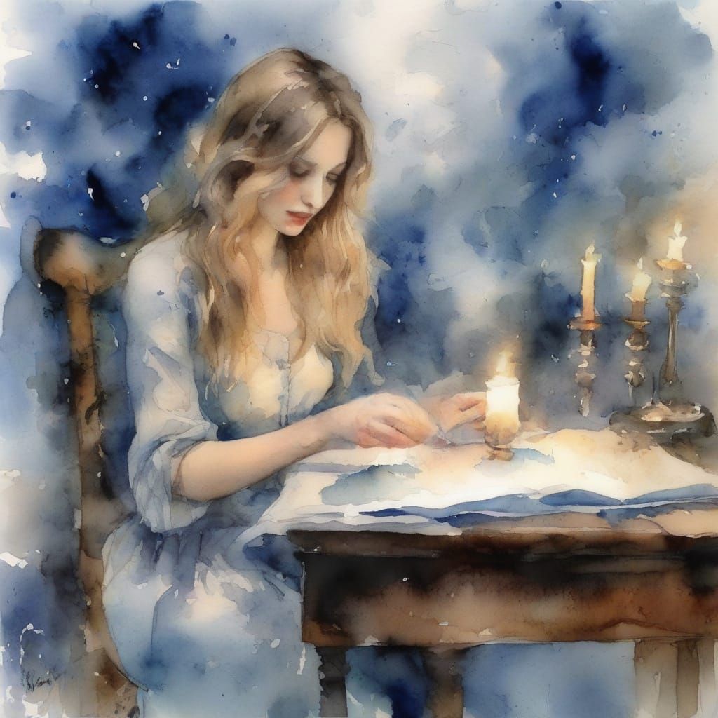 The White Witch's Enchanted Study in Whimsical Watercolour