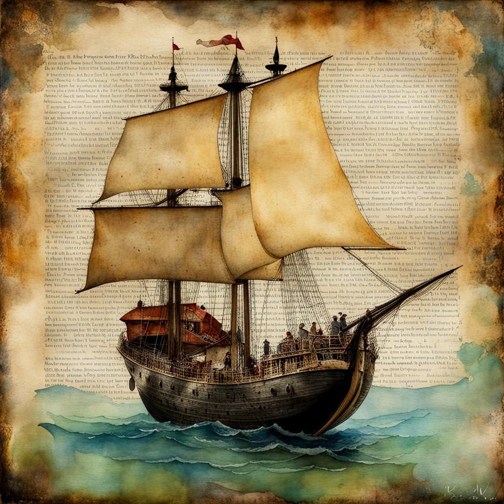 Whimsical Watercolor "Bon Voyage" Poster Art