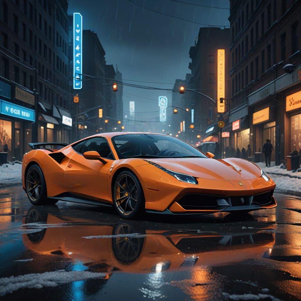 Sleek Futuristic Ferrari in Snow-White Pearl