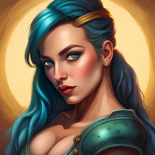 fantasy dwarf pinup girl