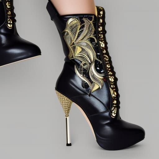high heel boots mit metal heel