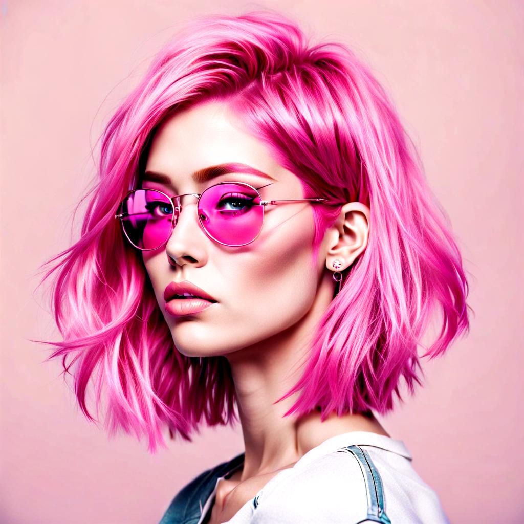 Stylish Girls with Pink Hair Fashion