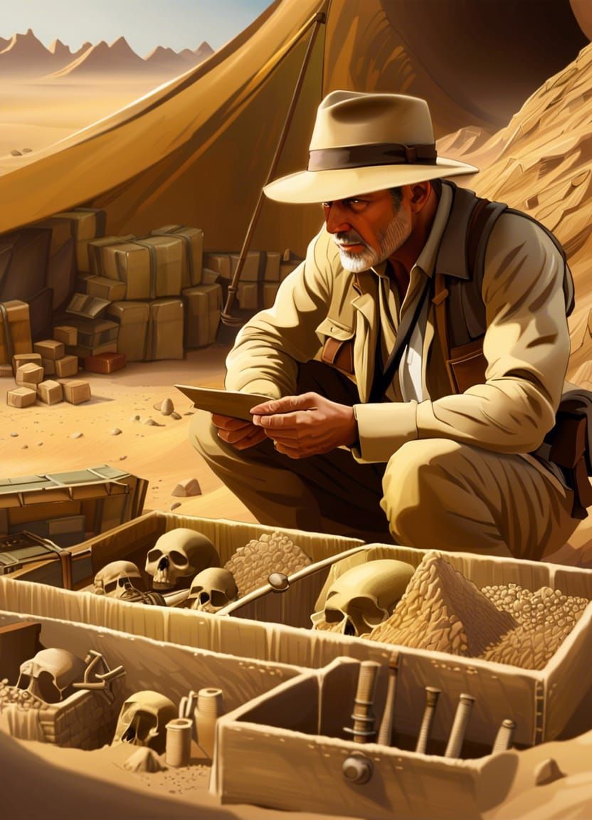Archaeologist Uncovers Desert Skeletons in Digital Art