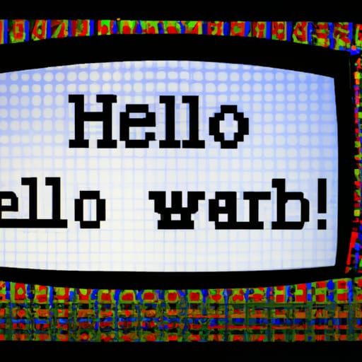 'Hello, World!' on a Vintage CRT Monitor
