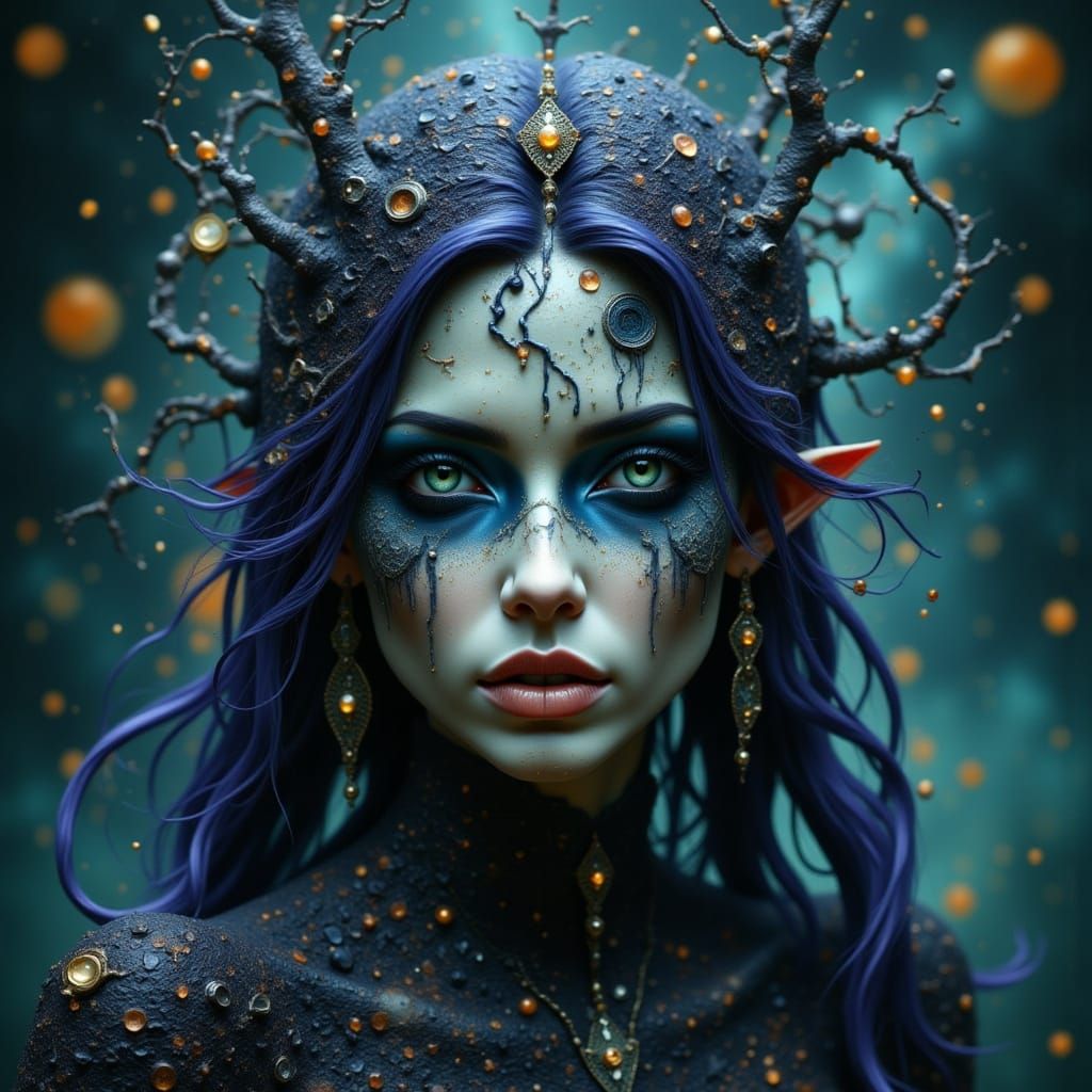 Fairy Witch, Spirit of Nightsky in Digital Art