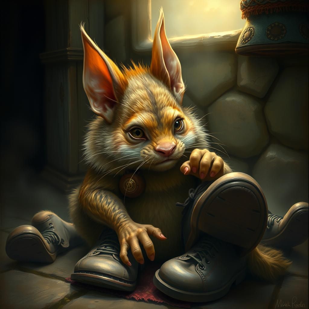 German Kobold Cleans Shoes: Brian Froud Style