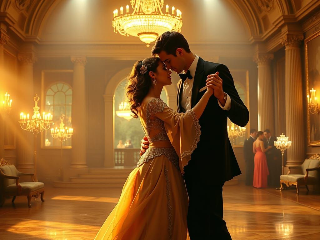 Ballroom Dance in Art Nouveau Style