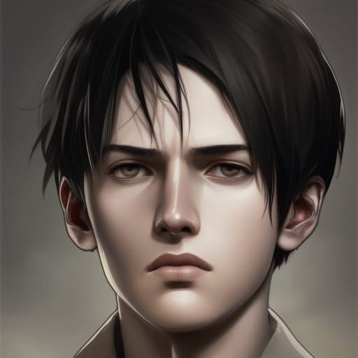 Hyperdetailed Portrait of Levi in Art Nouveau Style