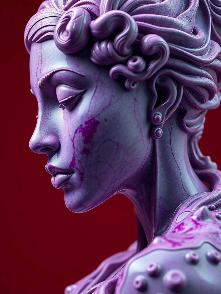 Exquisite Fractal Sculpture of a Princess in Micro-Photograp...