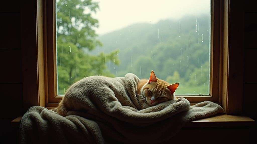 Cat Nap in Smoky Mountains: Ansel Adams Style