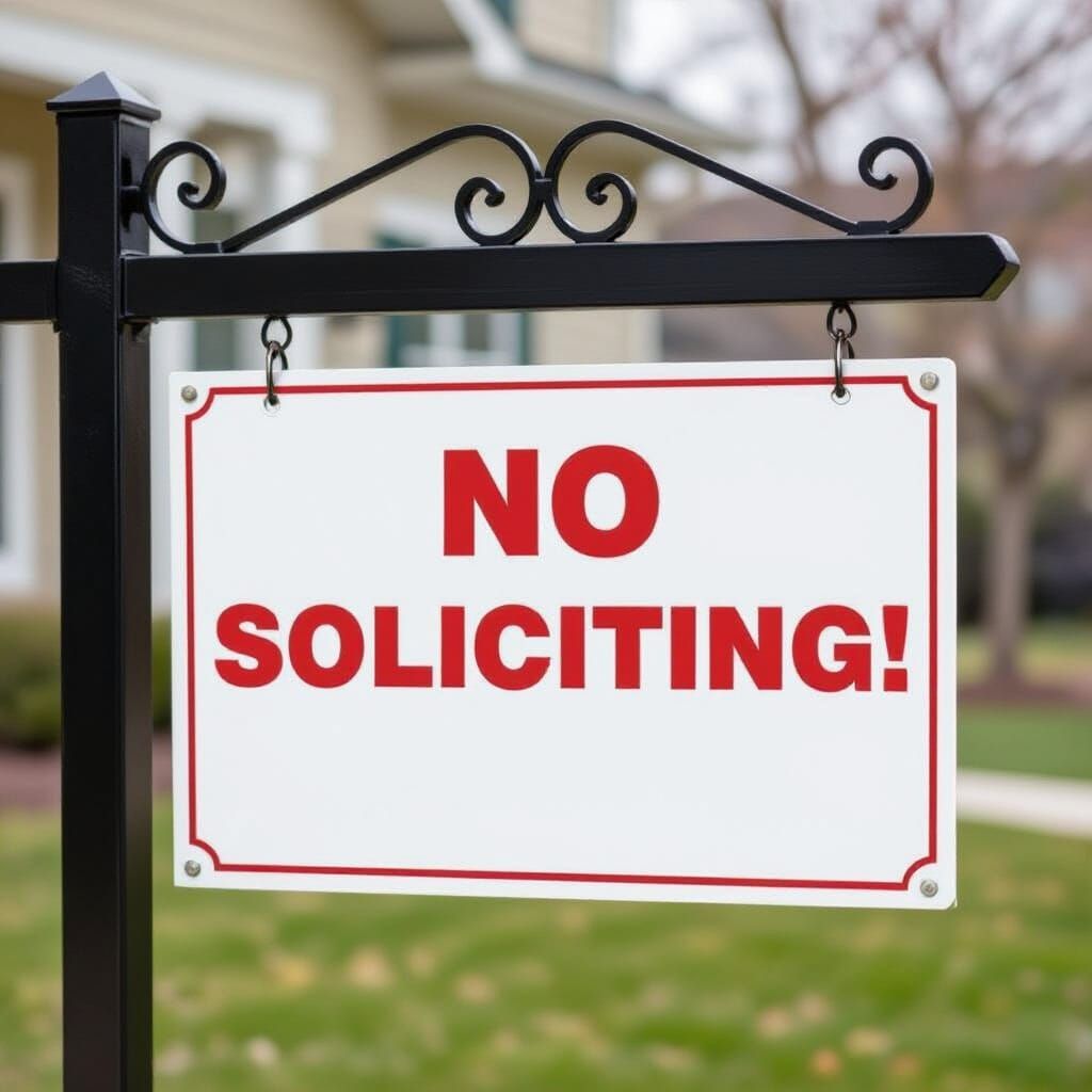 No Soliciting Sign for Homeowners