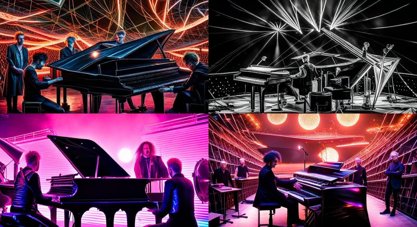 Spark-punk Grand Piano in Sci-Fi Performance