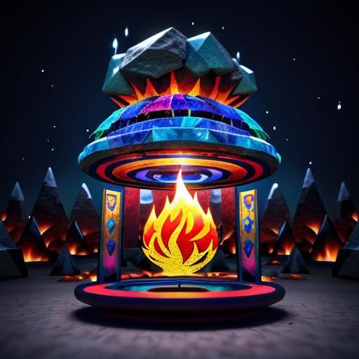 Vivid Fractal Jewelry and Stones in 3D