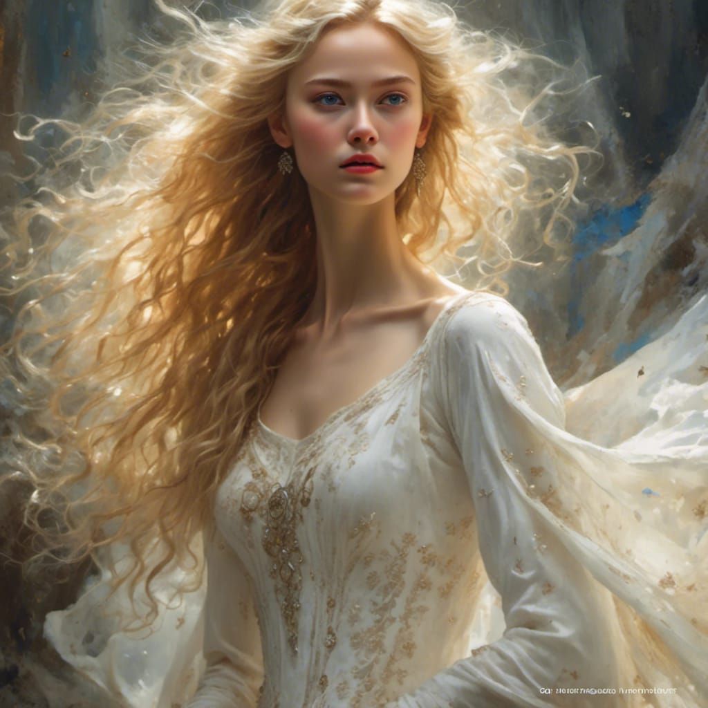 Eowyn Portrait in White Dress