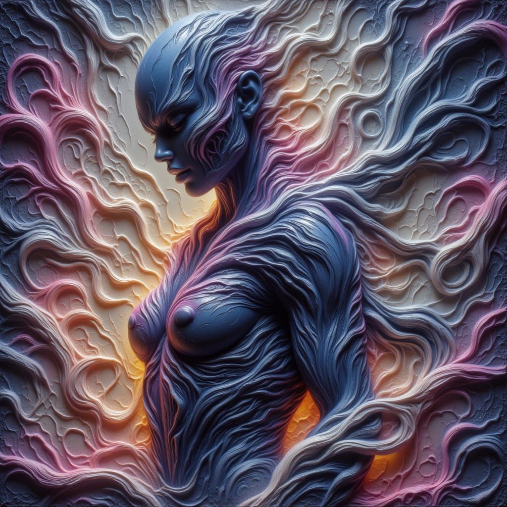 Spectral Warrior Materializing from Cosmic Vortex