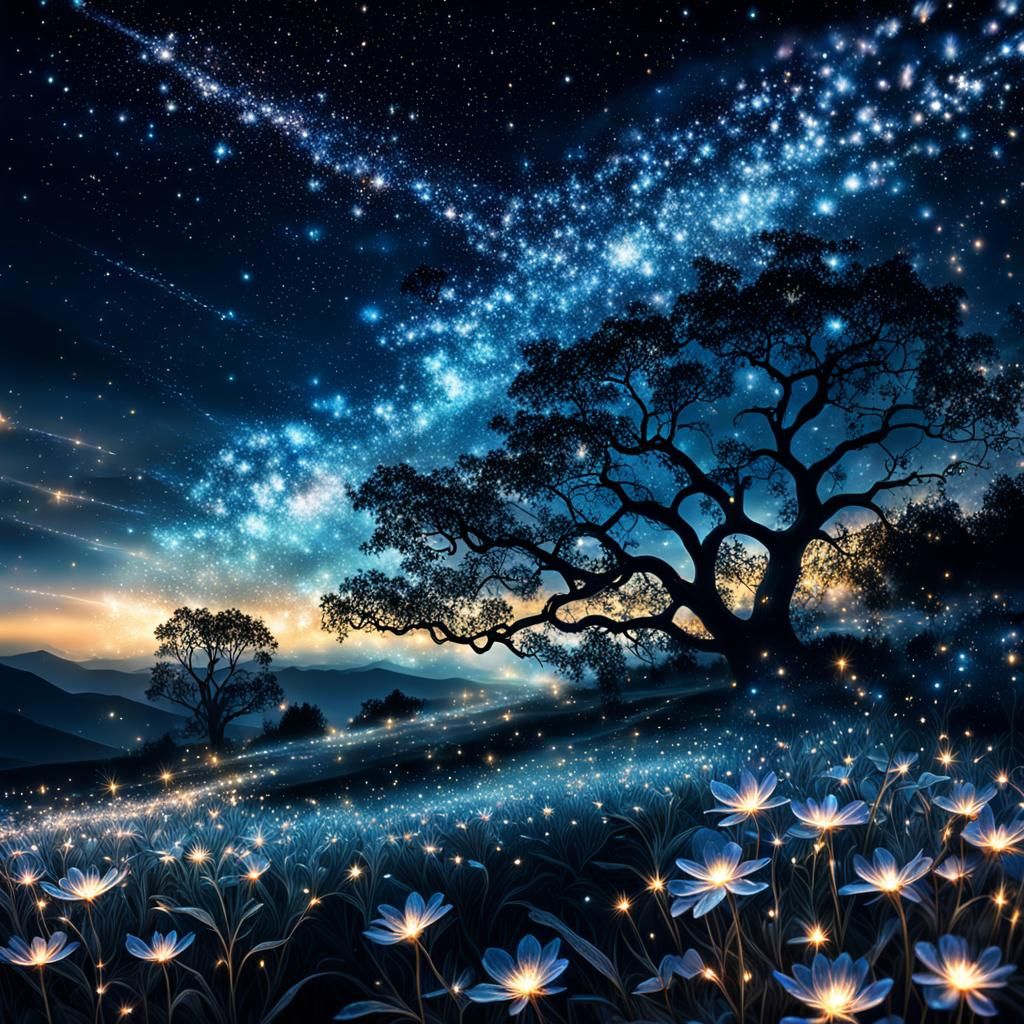 Magical Dreams Sparkle in the Night Sky