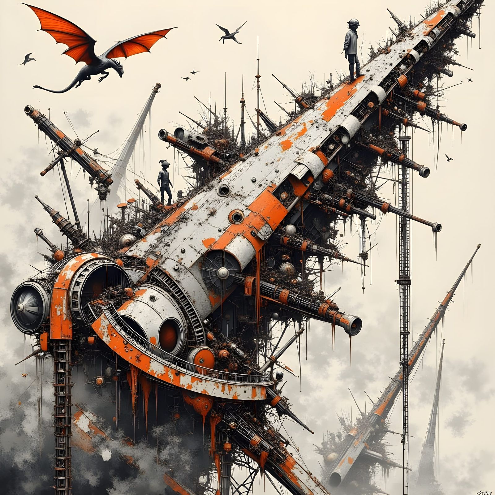 admiring the destruction