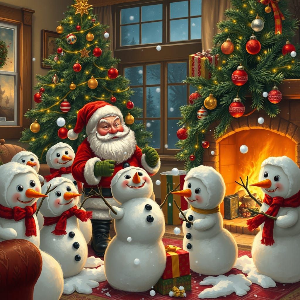 Joyful Snowmen Cause Chaos on Christmas Eve in Whimsical Win...
