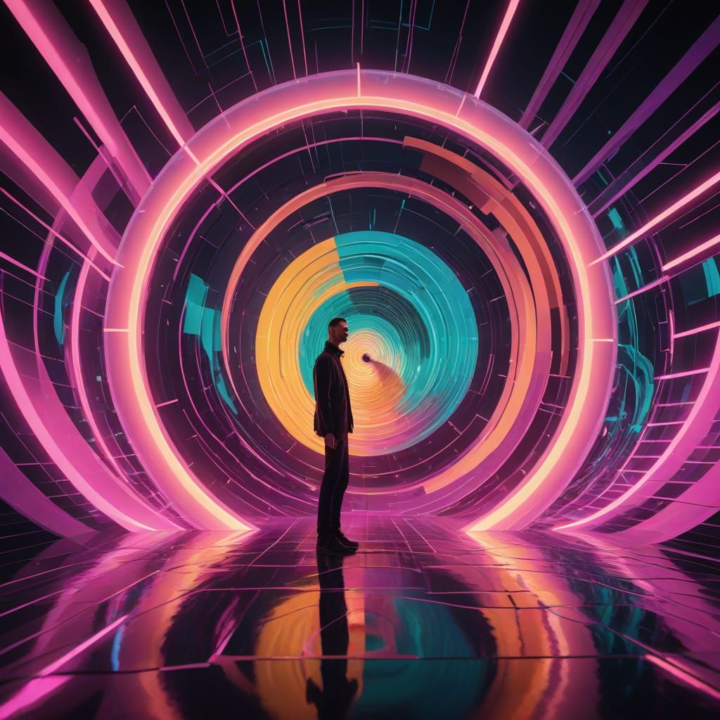 Surreal Futuristic Music Album Cover Art