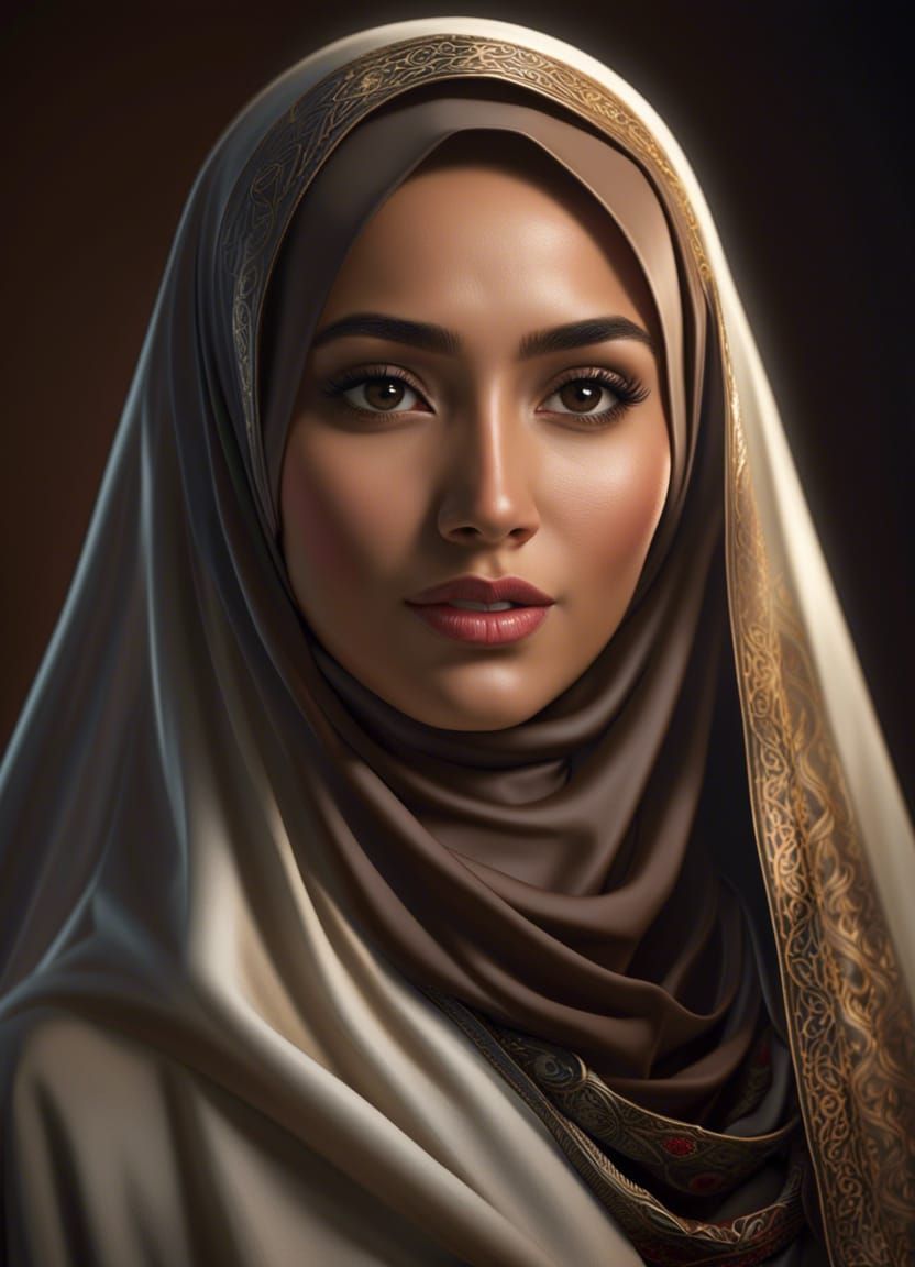 Elegant Indonesian Woman in Hijab Portrait