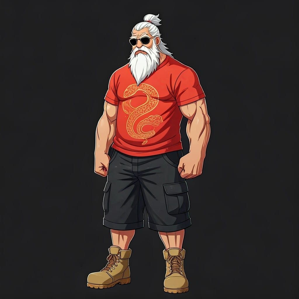 Wisdom Keeper in Anime-Inspired Comic Style