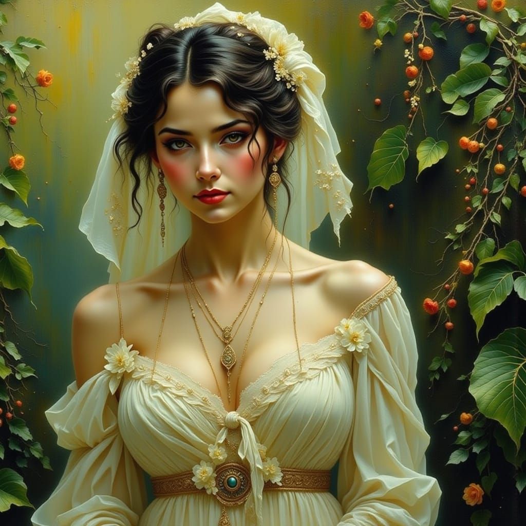 Surreal Beauty in Whimsical Waterhouse Style
