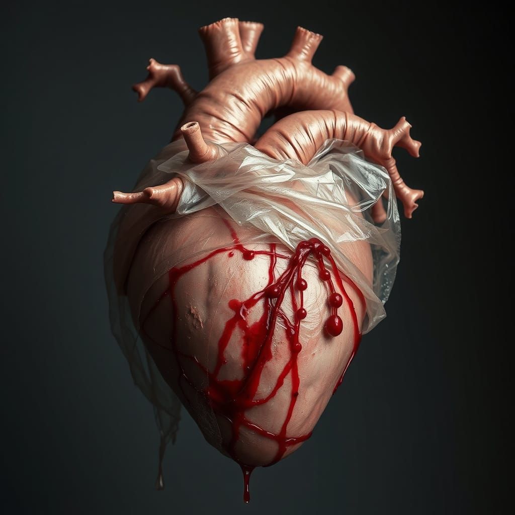Bleeding Heart in Hyperrealistic Style