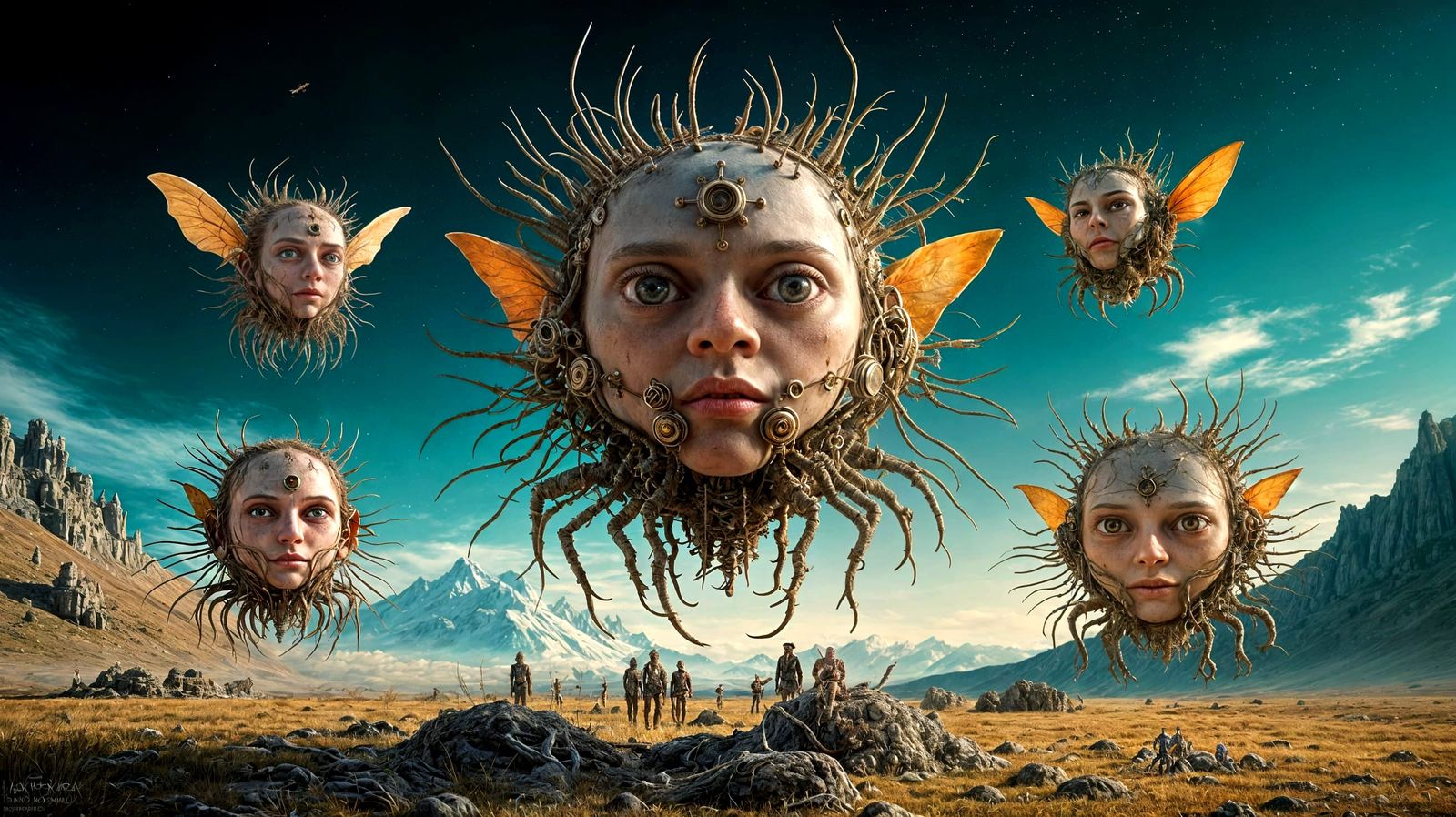 Steampunk Elves in Surreal Dreamscape