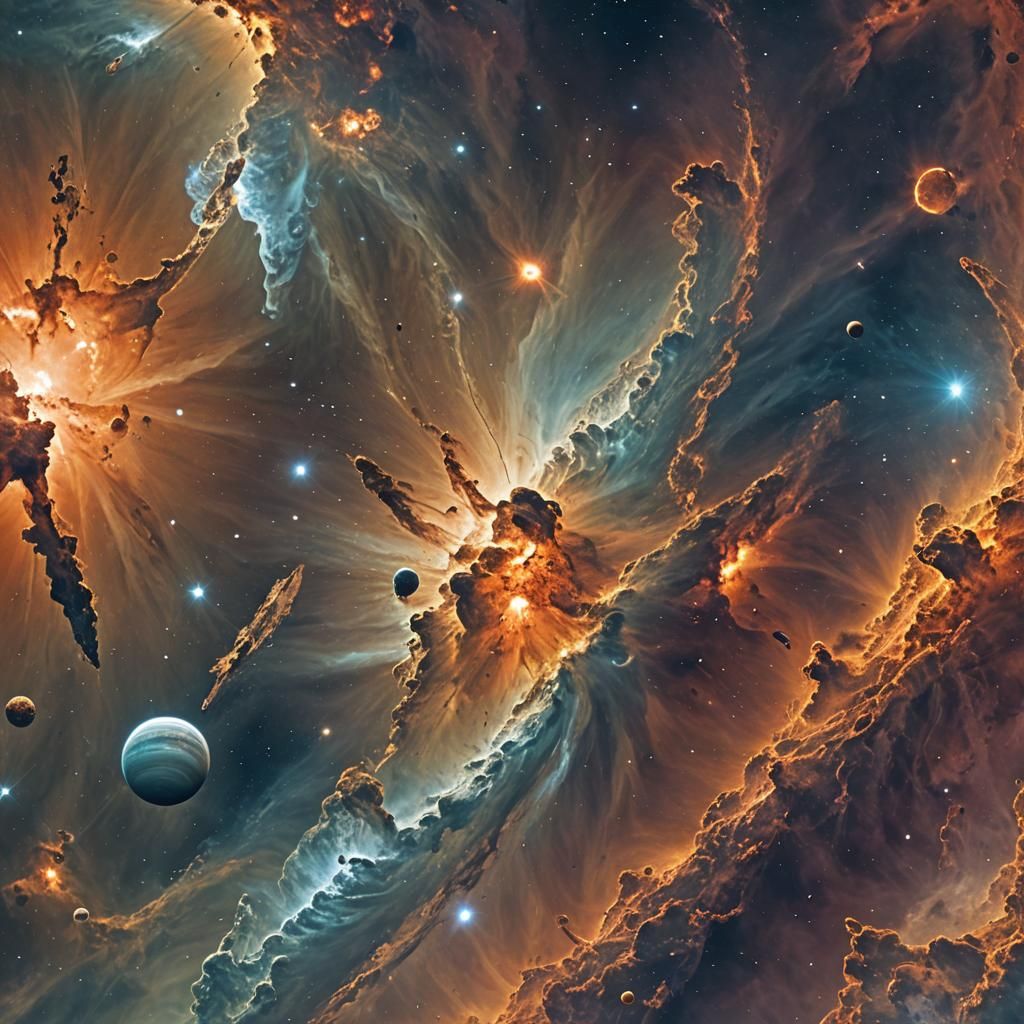 Neptune and Orange Star Cinematic View