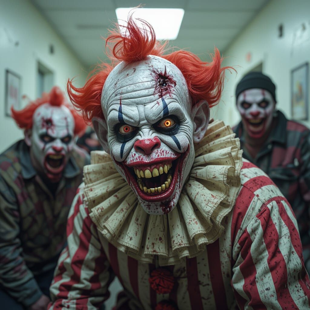 Zombie Monkey Monster Clown Asylum: Hyperrealistic HDR