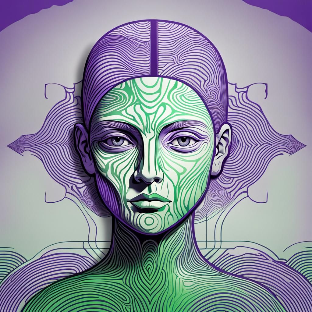 Minimalist Faces Line Drawing with Elegant Typography