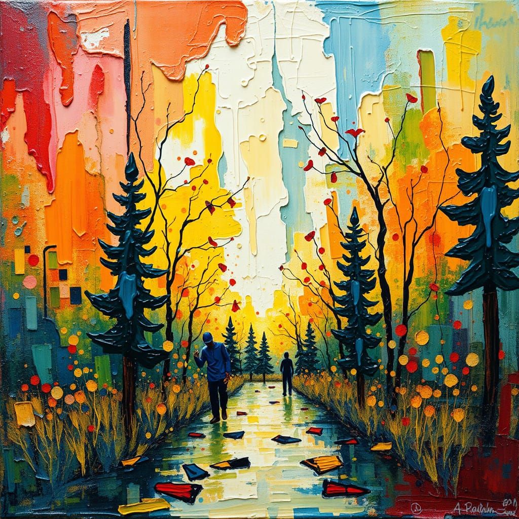 Vibrant Expressionist Landscape