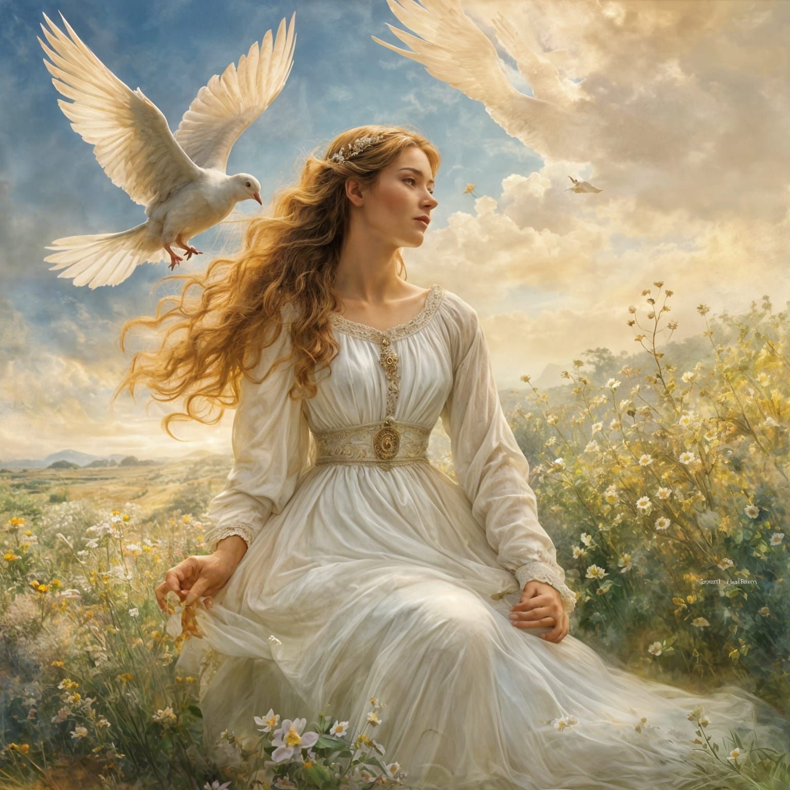 Doves in Heavenly Soft Focus