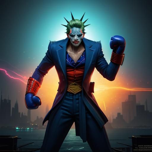 Statue of Liberty vs Joker: Fantasy Matte Painting