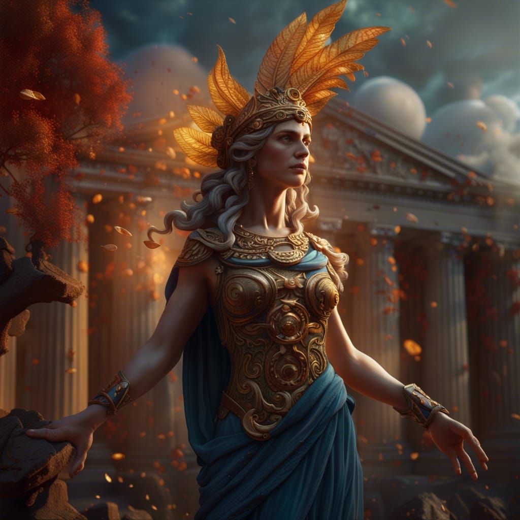 Demeter: Greek Goddess in Detailed Matte Painting