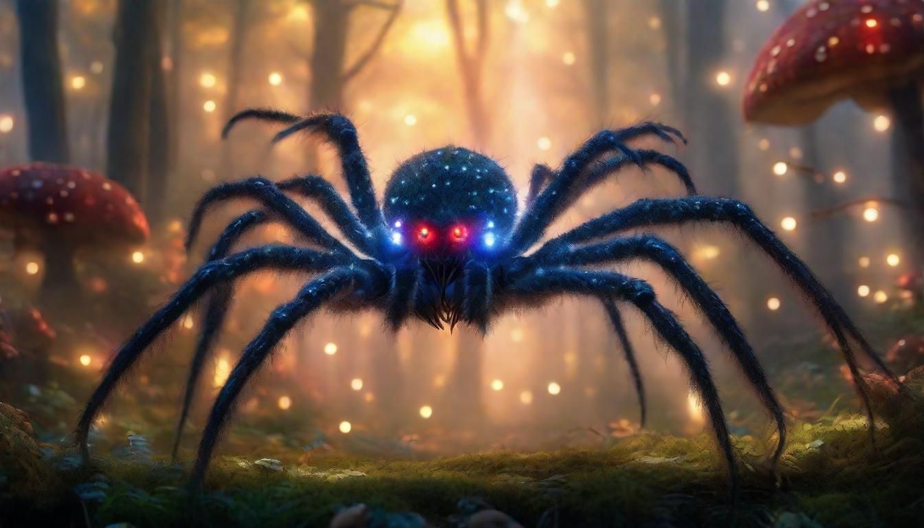 Giant Spider's Dance in Ethereal Forest Festival