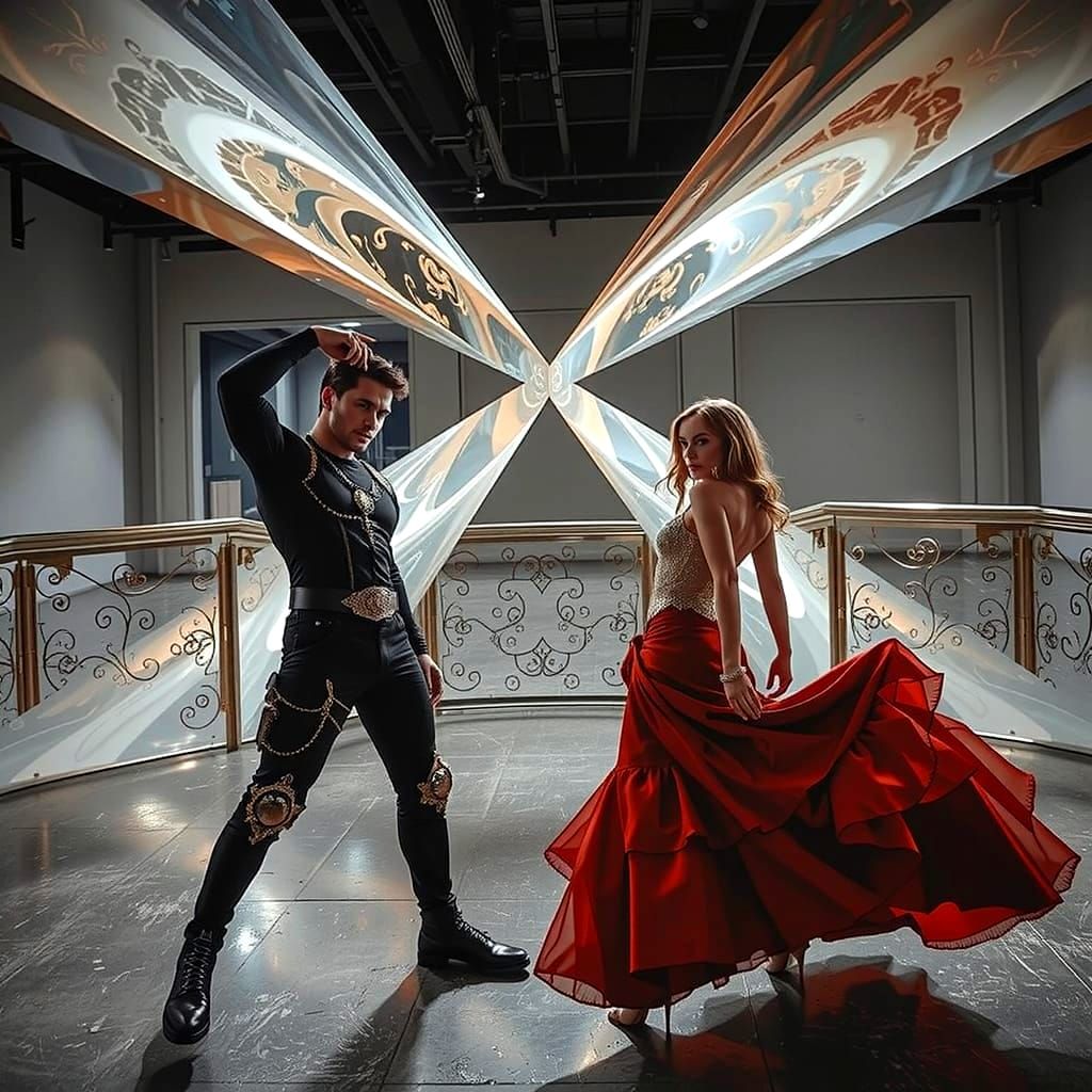 Opulent Gold and Silver Filigree Sculpture