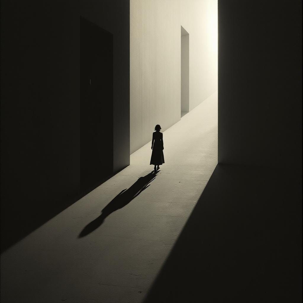 Existential Geometry: Solitude in Shadow and Light