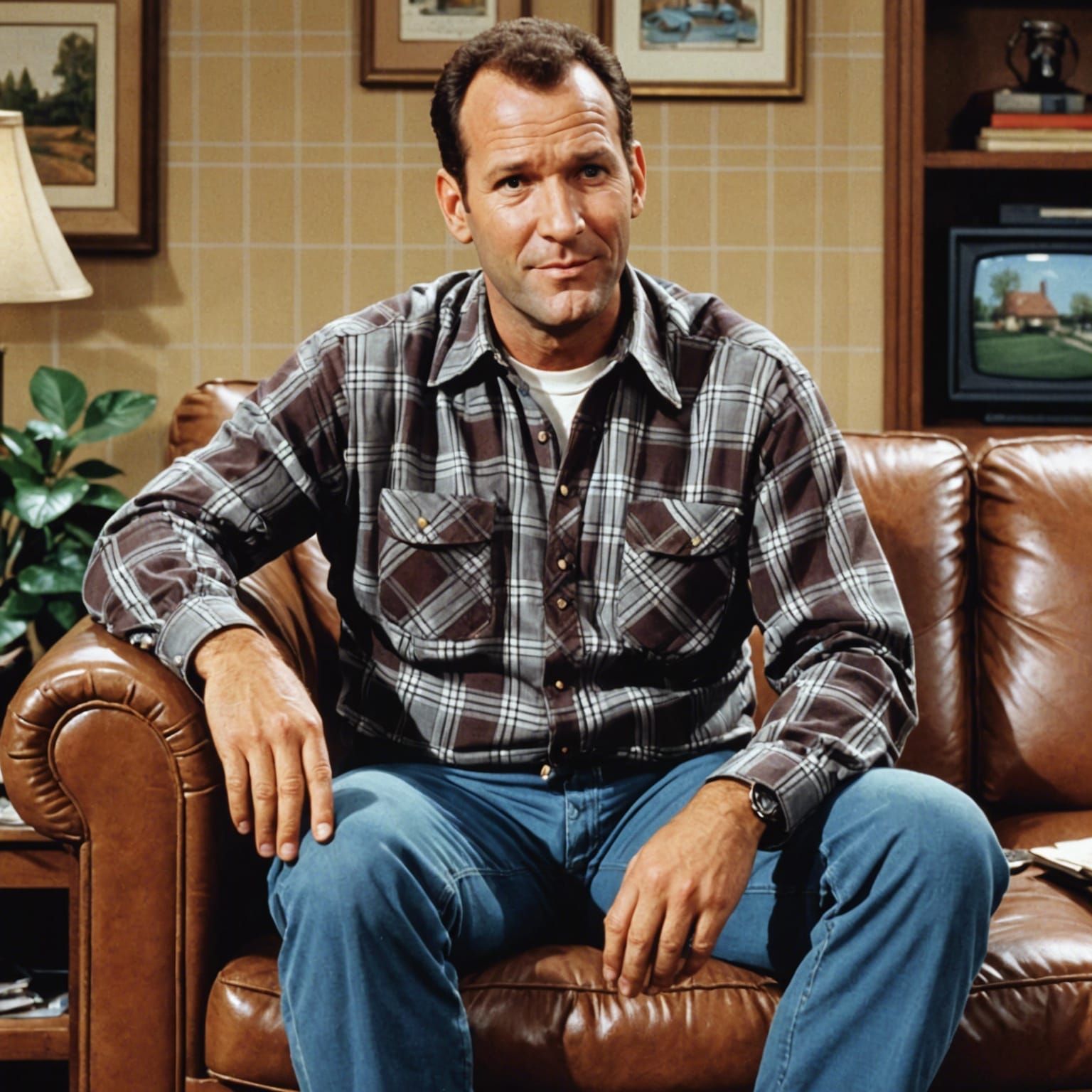 Al Bundy on the Couch: A Detailed Illustration