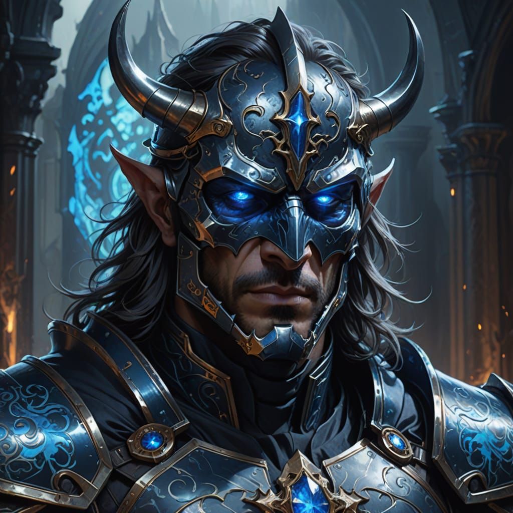 Phantom Knight in Demon Armor: Dark Fantasy Art