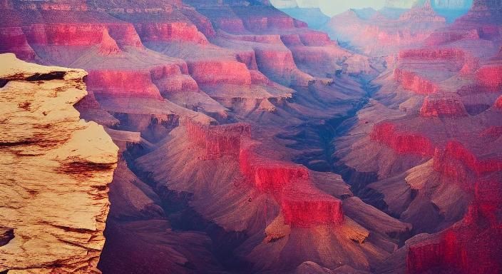 Grand Canyon Image in Abstract Digital Art Style