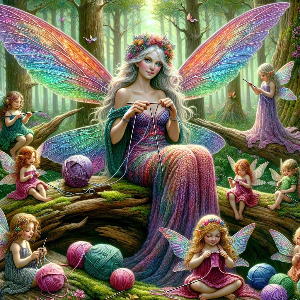 Fairy Knitting Class in Enchanted Forest