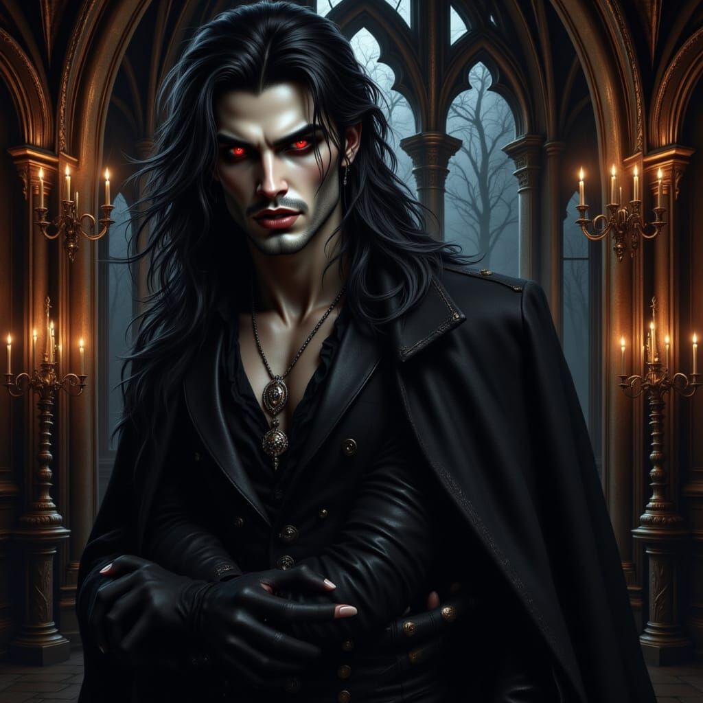 Handsome Vampire Noble in Victorian Manor