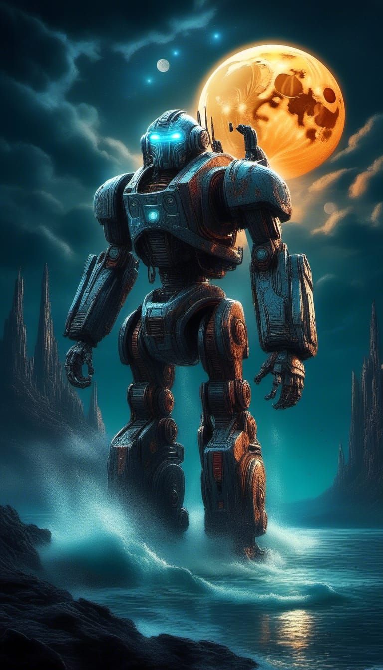 under the moon's glow Androids