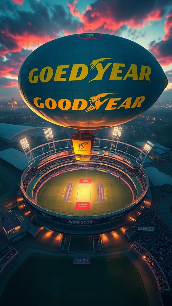 Aerial View of Lord's Cricket Ground in Test Match