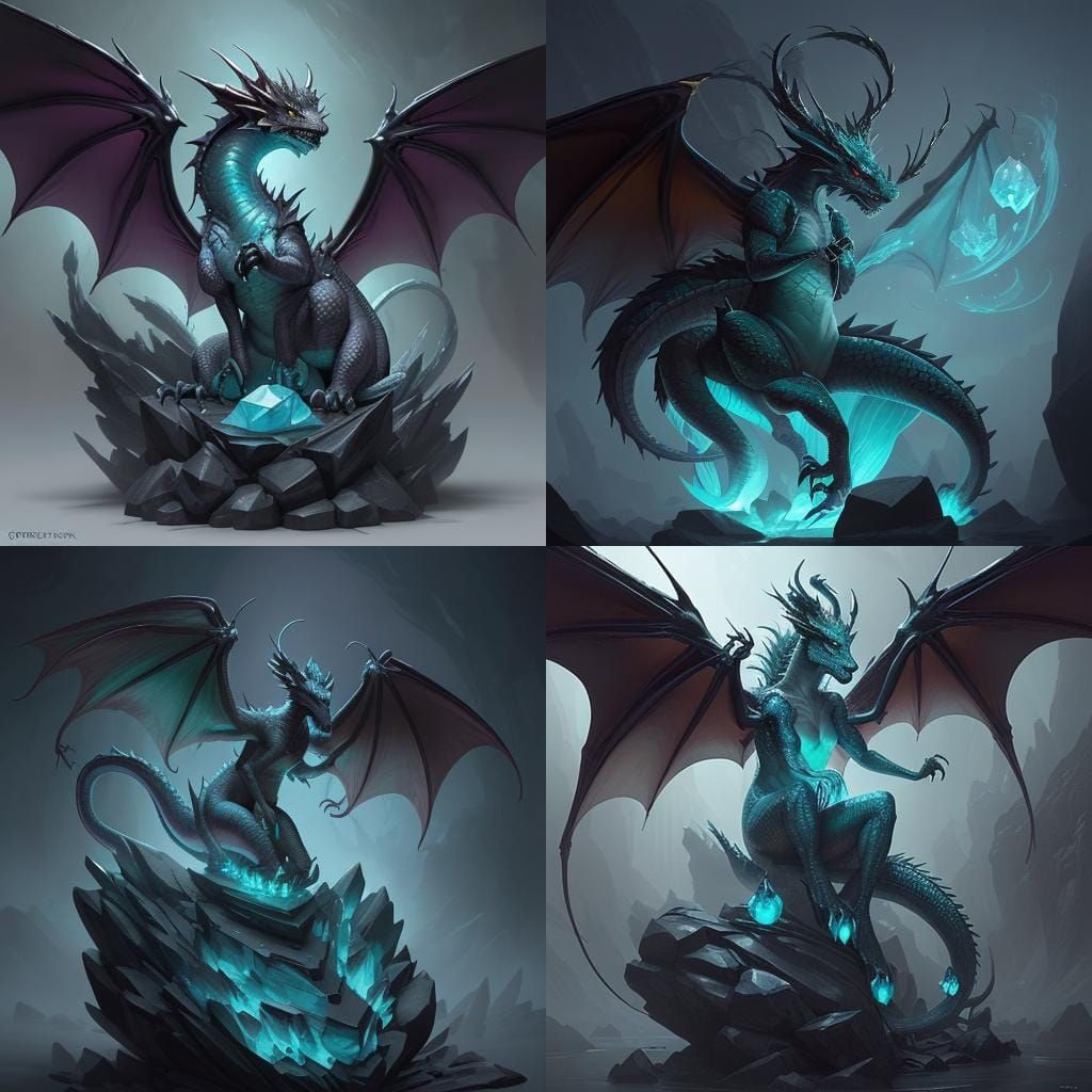 Dragon Spirits Trapped in Gemstones, Sinister Art